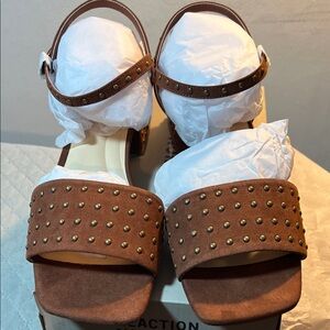 Kenneth Cole Brown Studded Heels